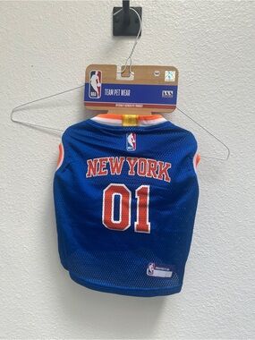 NBA New York Pet Jersey in Blue and Orange